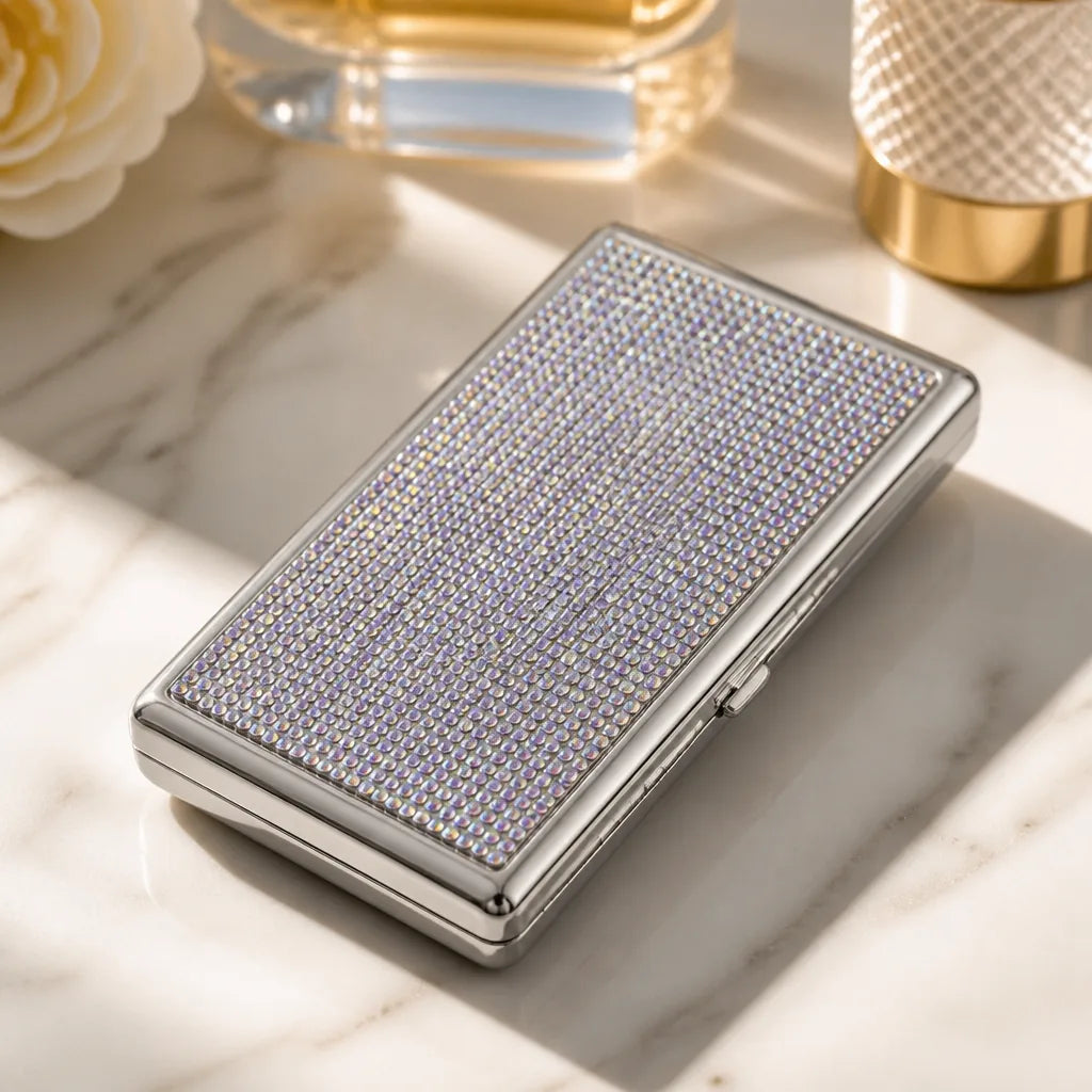 Boite A Cigarette Femme Rhinestone