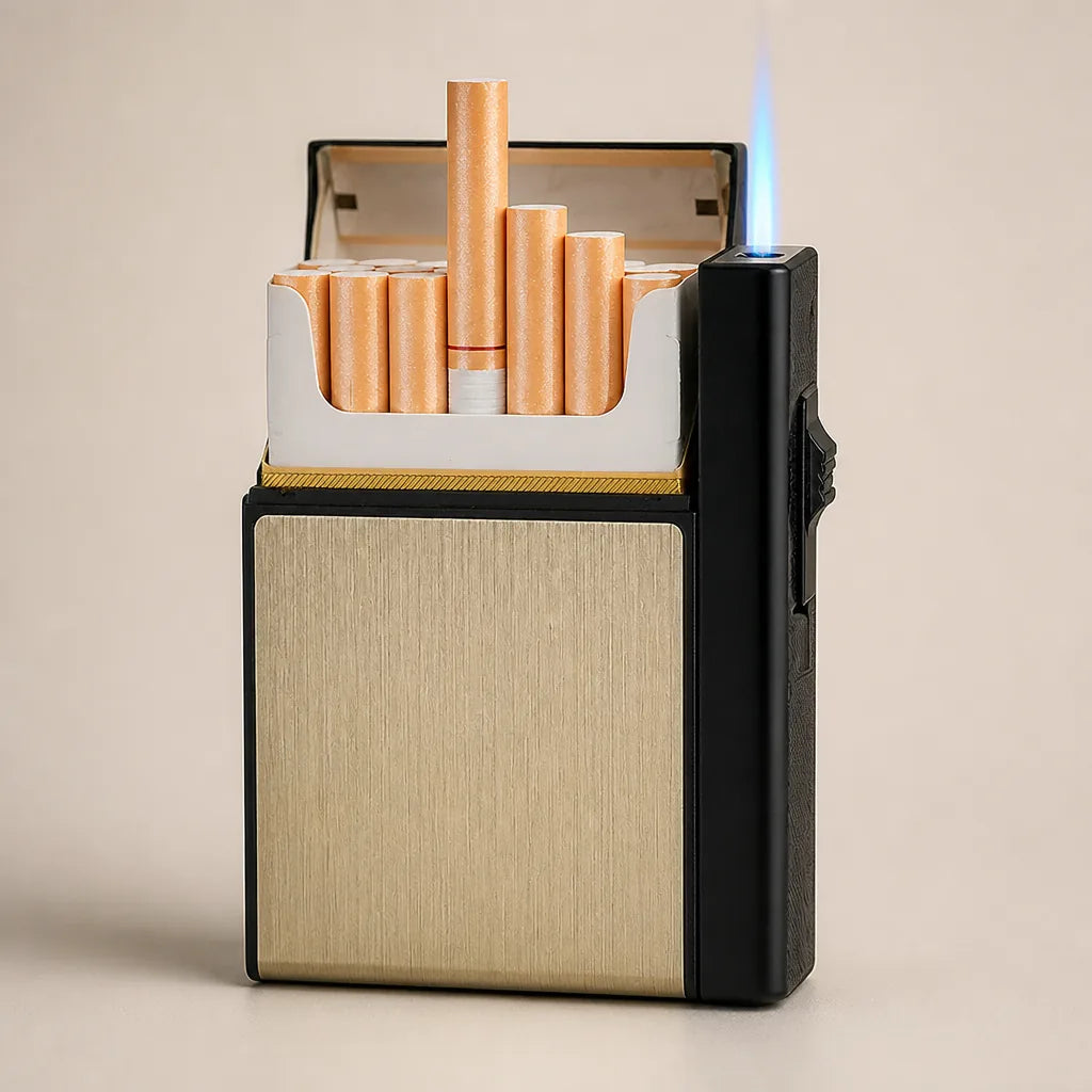 Étui à Cigarette Avec Briquet Incorporé