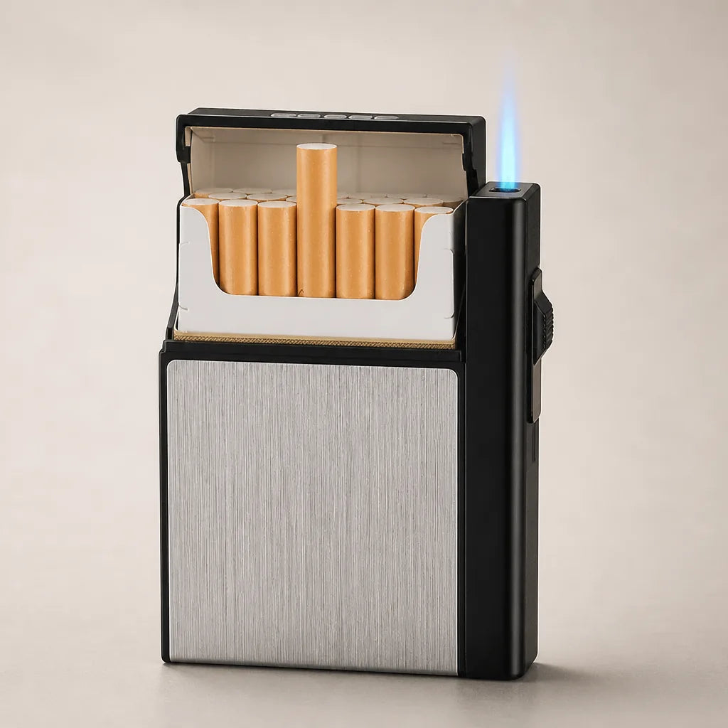 Étui à Cigarette Avec Briquet Incorporé